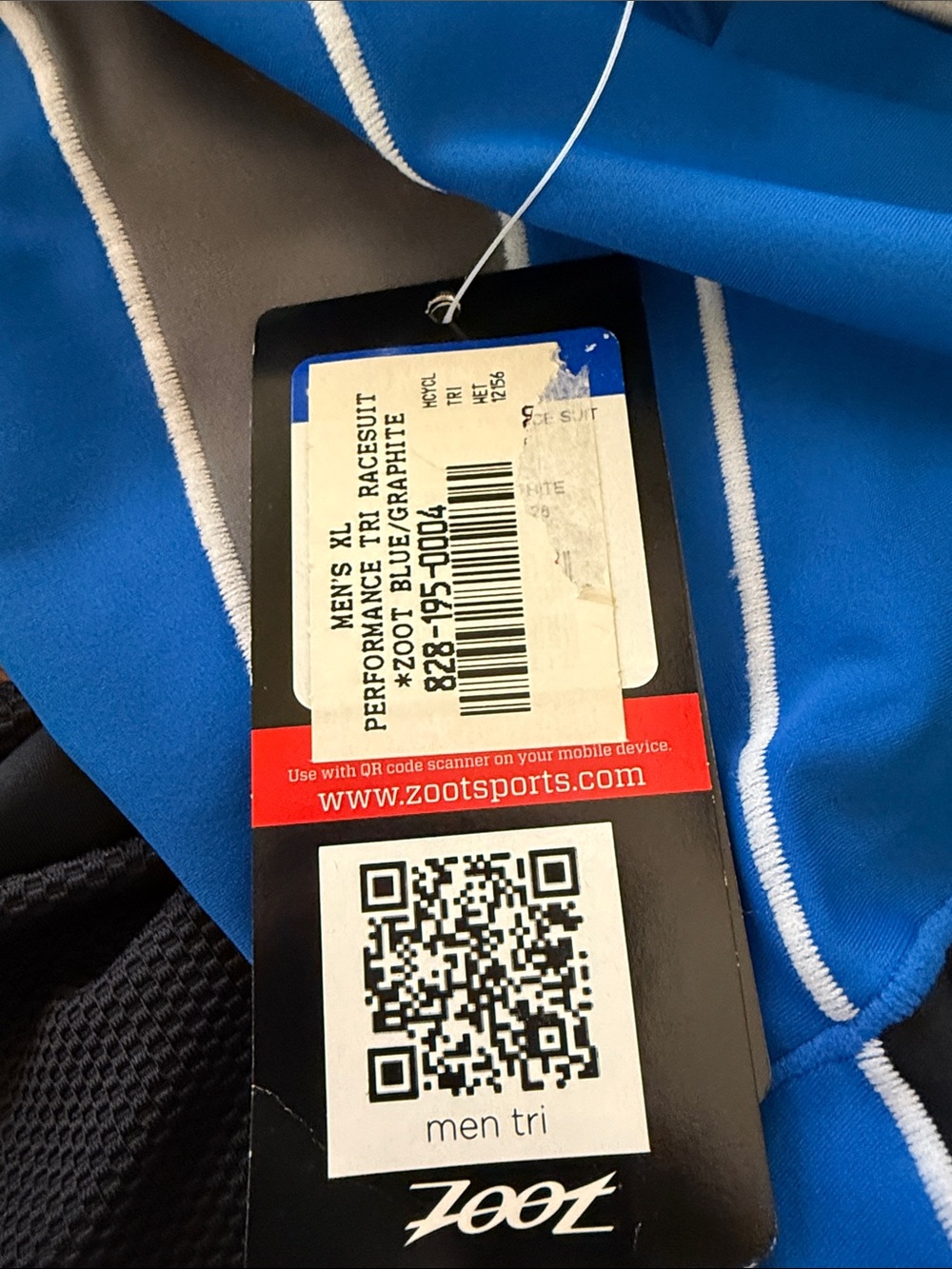 NWT ZOOT MENS CORE TRIATHLON SLEEVELESS RACE SUIT BLUE GRAY TRAINING RACE DAY XL - Picture 15 of 16